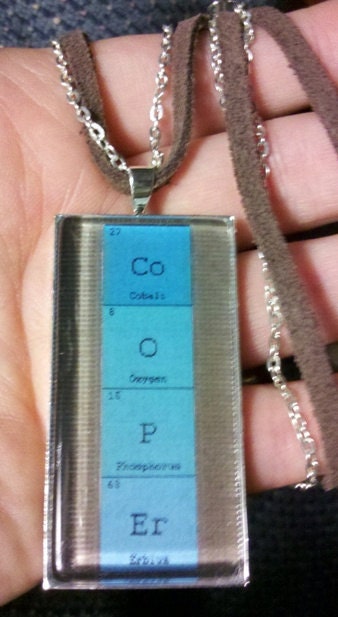 Personalized Periodic Table of Elements Necklace