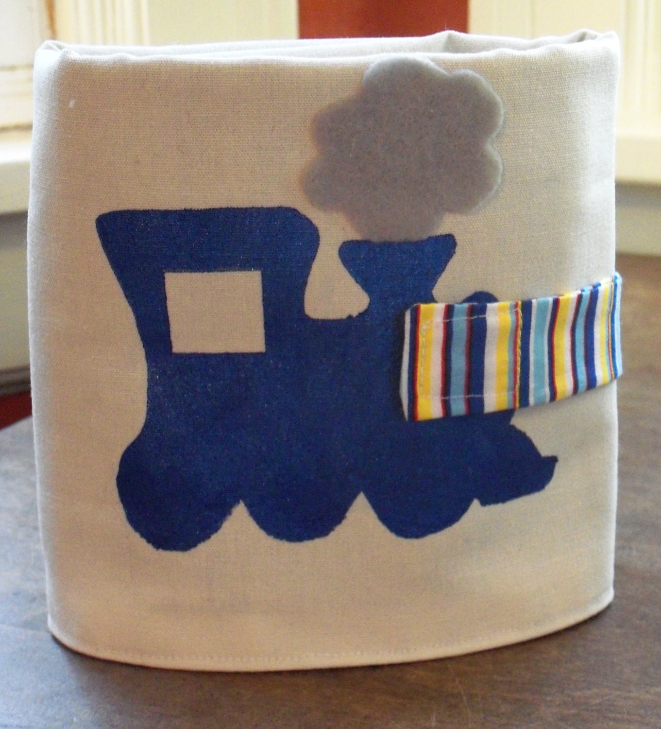Thomas the Train Caddy Roll up Tote with Railroad Tracks