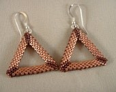 Beaded triangle earrings