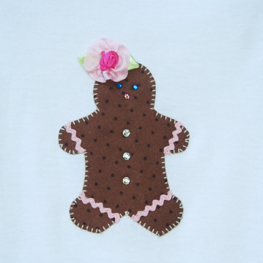 Lacy Bum Gingerbread Girl Onesie - Custom order for Jen