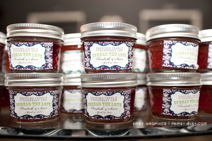 Spread the Love. Jam Packed with Love. Jam Label Design Printable file. Made to Match your Wedding by Tipsy Graphics Il_570xn
