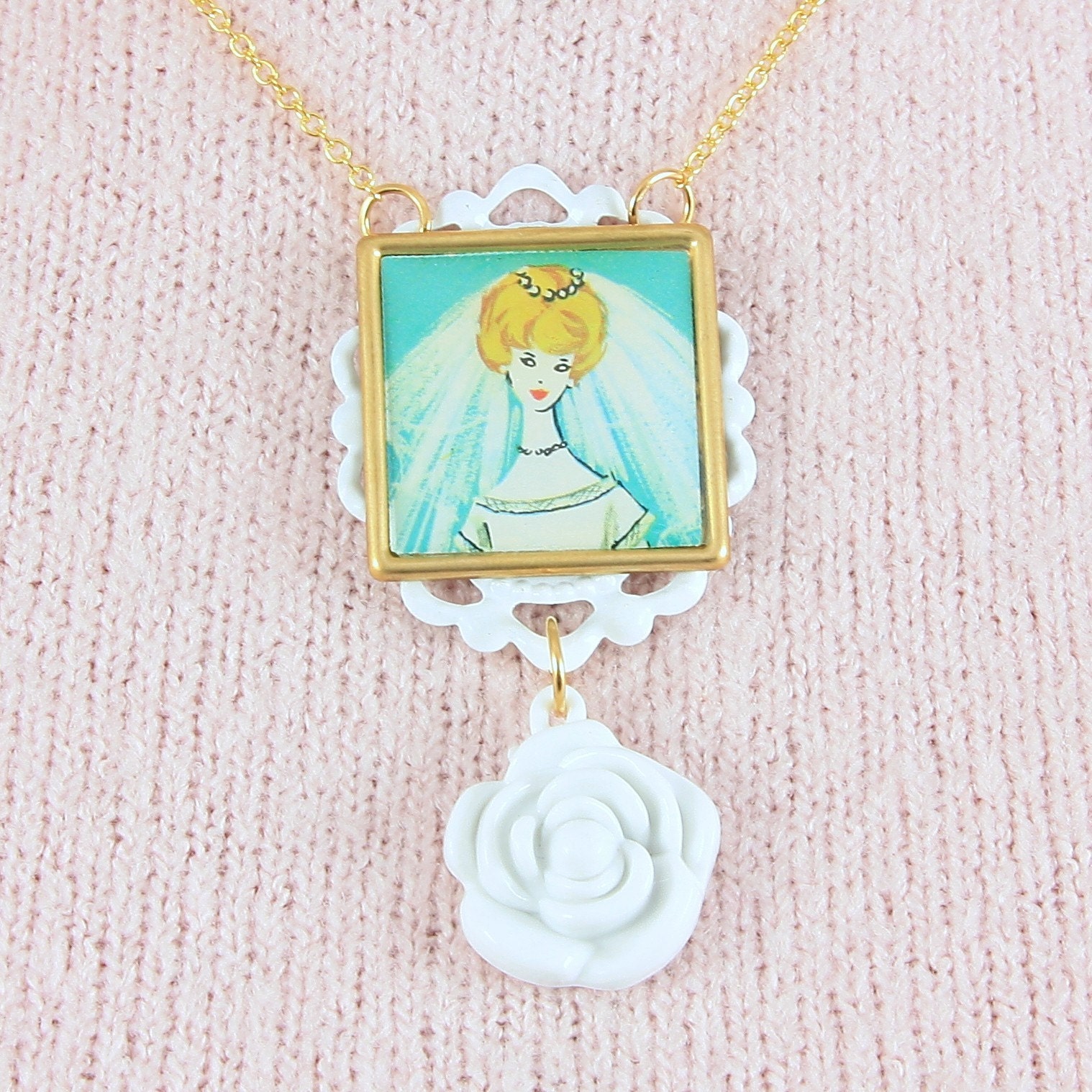 Vintage Barbie Bride Necklace