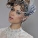 Wedding Birdcage Veil - Handmade Silver, White, Ivory, or Champagne Birdcage with Rose and Swarowski Crystals - made to order
