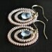 Handmade pink earrings, seed bead, beaded earrings, wire wrapped, hoop earrings, 14k gold filled, Mimi Michele Jewelry