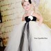 Ivory and Black wedding flower girl dress