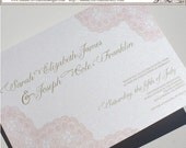 Light Pink and Gold Vintage Antique Lace -- Any Color