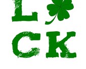 st. patricks day baby/toddler shirt or bodysuit "luck" shamrock in sizes NB to youth