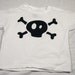 punk goth skull and crossbones jolly roger applique tshirt