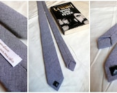 The Guillotine, slim tie necktie (steel grey)