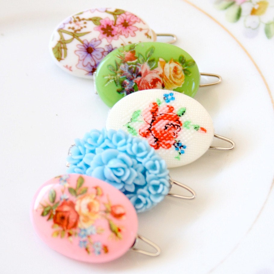 Sweet Cameo Barrettes - Choose Any Two