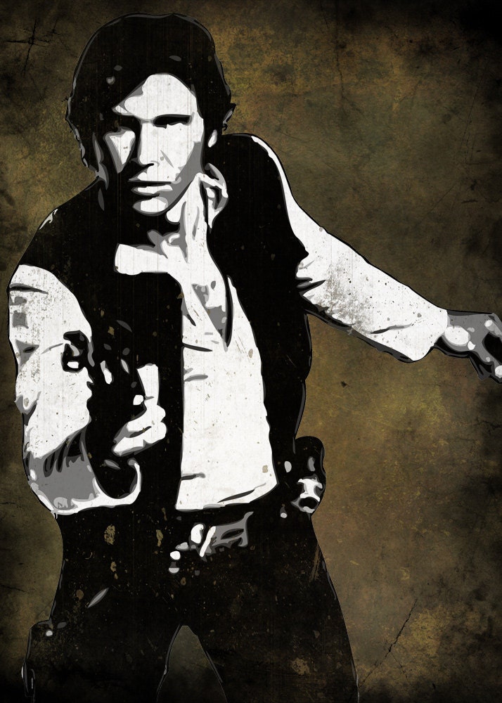 Han Solo from Star Wars Pop Art Print 5 x 7