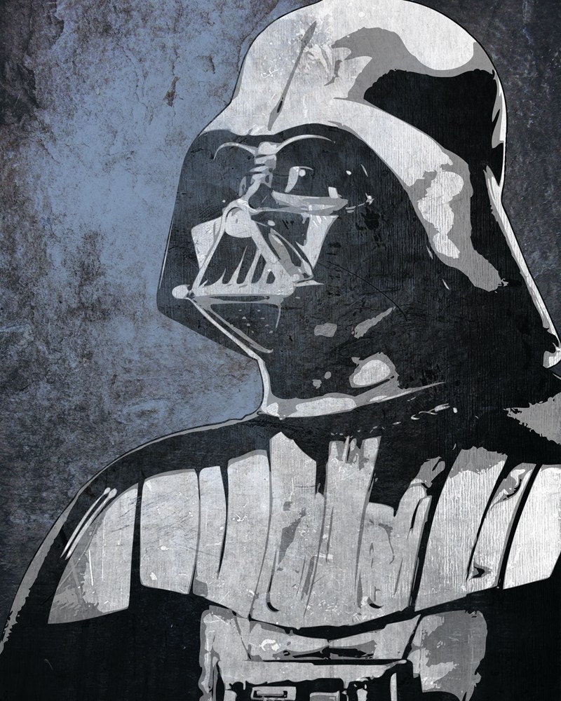 Star Wars Darth Vader from the Star Wars Saga Pop Art Print 8 x 10