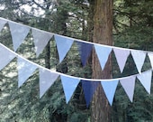Wedding Bunting -Sheer Chiffon Fabric XL Flags- you choose colors 18 foot strand