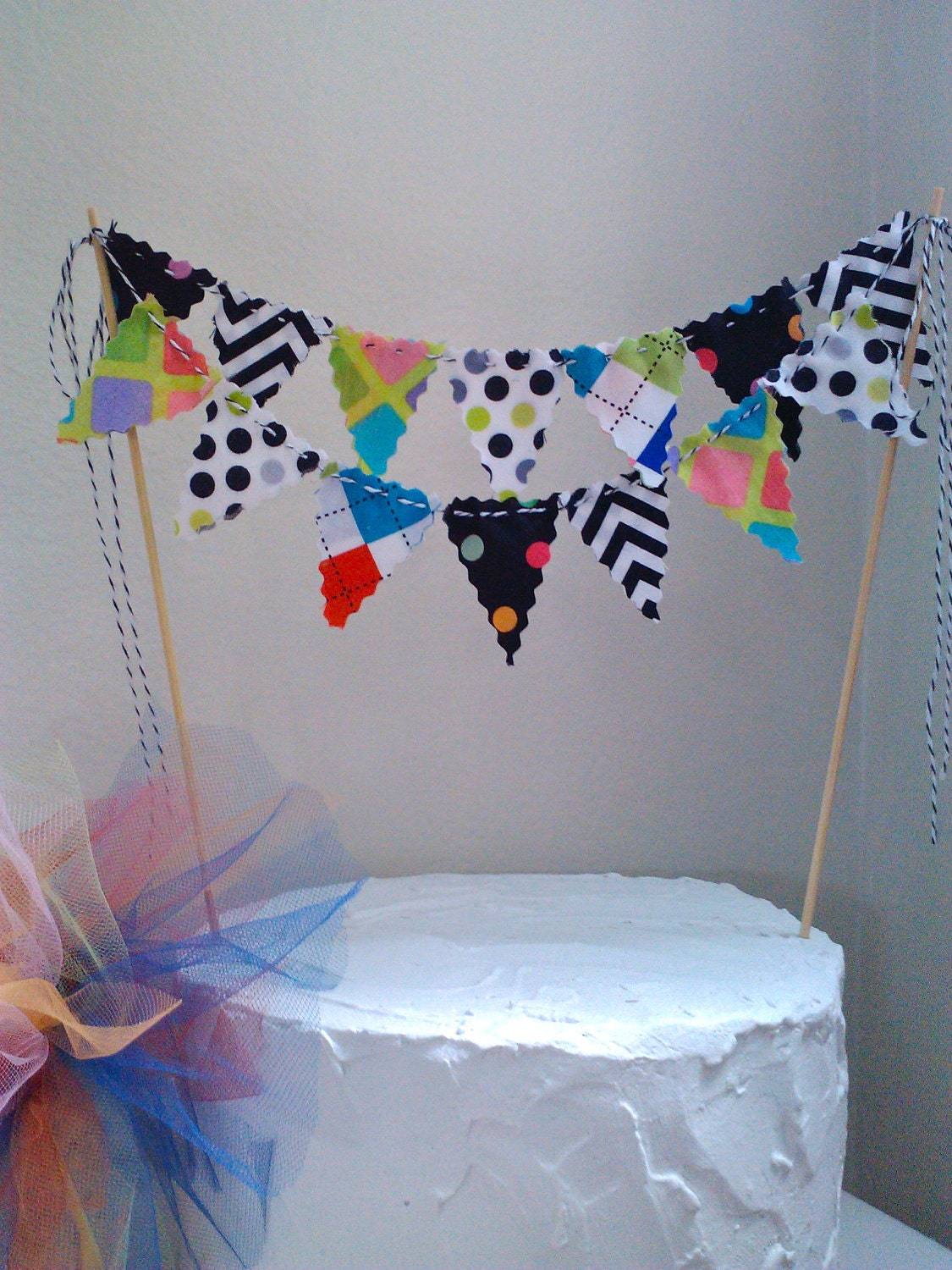 Cake Bunting Retro Carnival Chevron Dots Argyle Il_170x135