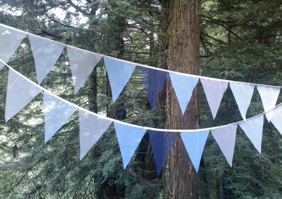 Wedding Bunting -Sheer Chiffon Fabric XL Flags- you choose colors 18 foot strand Il_570xn