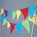 Cake Bunting Pennant Flags Topper Birthday Party Brights