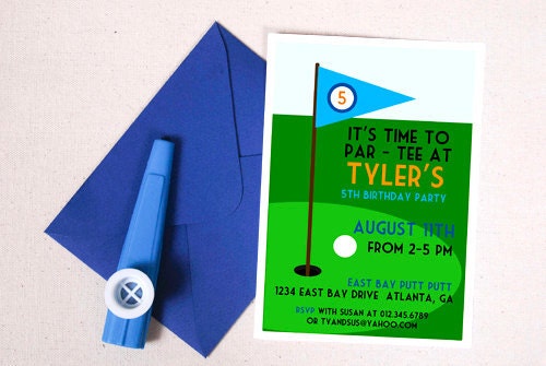 Golf Birthday Par - Tee Invite (DIY Printable Download)