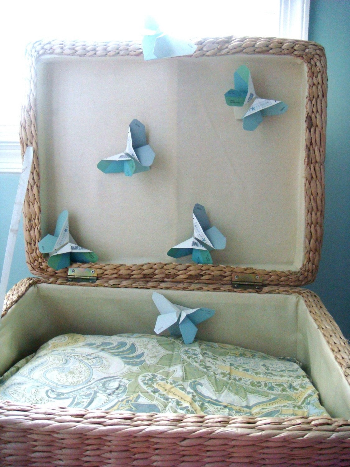 Origami Butterflies in Shades of Blue
