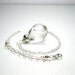 Clear color water in tear drop hand blown glass silver plated pendant