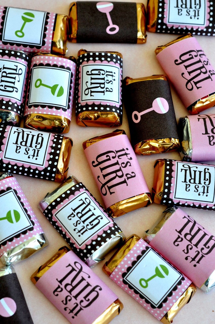 So Girly Baby Shower PRINTABLE Party Candy Wrappers (INSTANT DOWNLOAD) by Love The Day