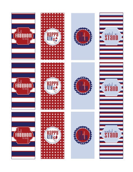 PRINTABLE CANDY WRAPPER - 4th of July Holiday Party Collection by Love The Day