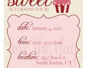 So Sweet Cupcake Birthday Party PRINTABLE DIY Invitation from Love The Day