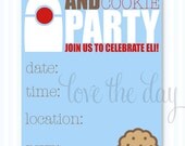 Milk and Cookie Party PRINTABLE DIY Custom Birthday Invitation by Love The Day