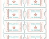 Vintage Circus Birthday Party PRINTABLE DIY Thank You Tags from Love The Day