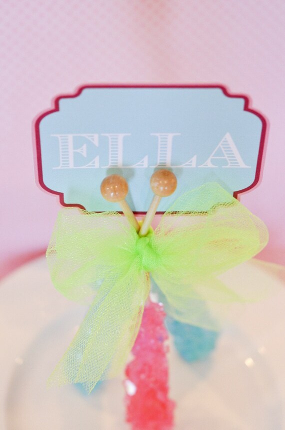 Christmas Name or Food Tags - Vintage Christmas Holiday Collection by Love The Day Il_570xn
