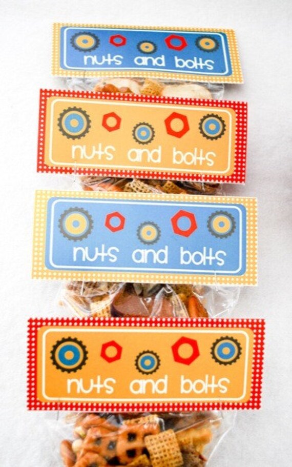 Robot Party PRINTABLE Fold Over Tags (INSTANT DOWNLOAD) by Love The Day Il_570xn