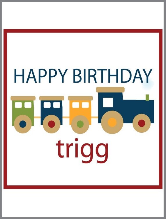 Choo Choo Train Birthday Party PRINTABLE Custom Happy Birthday Sign by Love The Day Il_570xn