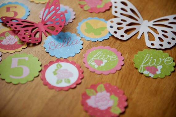 Butterfly Tea Party PRINTABLE Birthday Circles by Love The Day Il_570xn