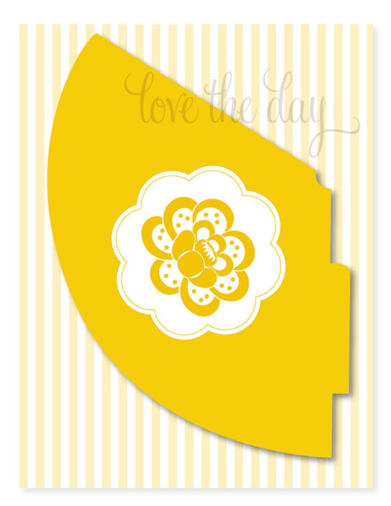 Yellow Sunshine Party PRINTABLE Paper Party Hat (INSTANT DOWNLOAD) by Love The Day Il_570xn