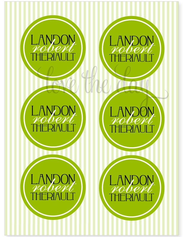 PRINTABLE NAME TAG - Our Little Man Birthday Party Collection by Love The Day Il_570xn
