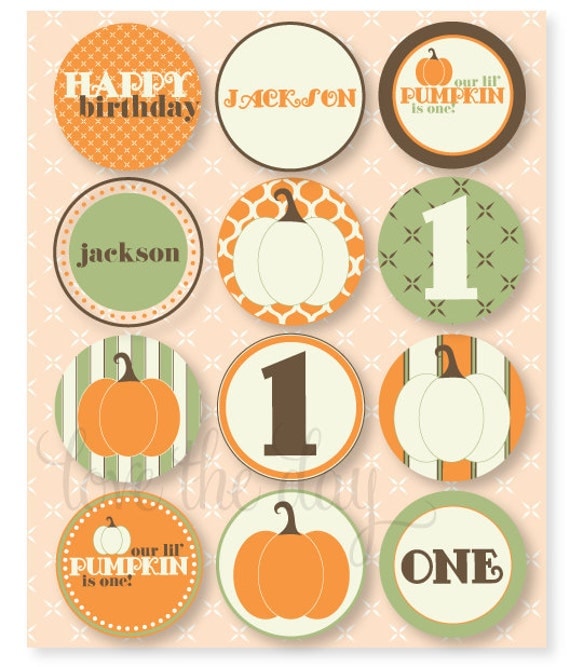 Our Little Pumpkin PRINTABLE CUSTOM Party Circles by Love The Day Il_570xn
