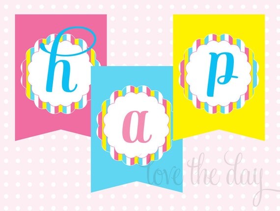 Candy Land Sweet Shop Birthday PRINTABLE Party Banner by Love The Day Il_570xn