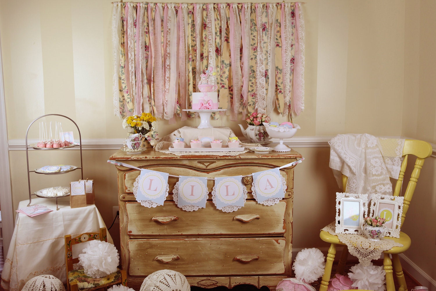 Frilly Tea Party Birthday PRINTABLE Full Party by Love The Day Il_570xn
