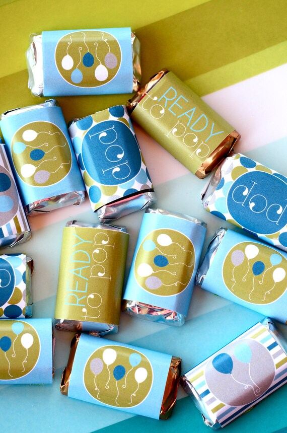 Ready To Pop Baby Shower PRINTABLE Mini Candy Bar Wrapper by Love The Day Il_570xn
