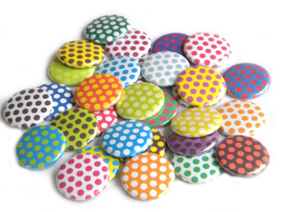 Buttons -  Assorted Polka Dot (set of 20)