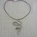 Sterling Silver Necklace, Leather Cord Necklace,  Crystal, Pendant, Necklace