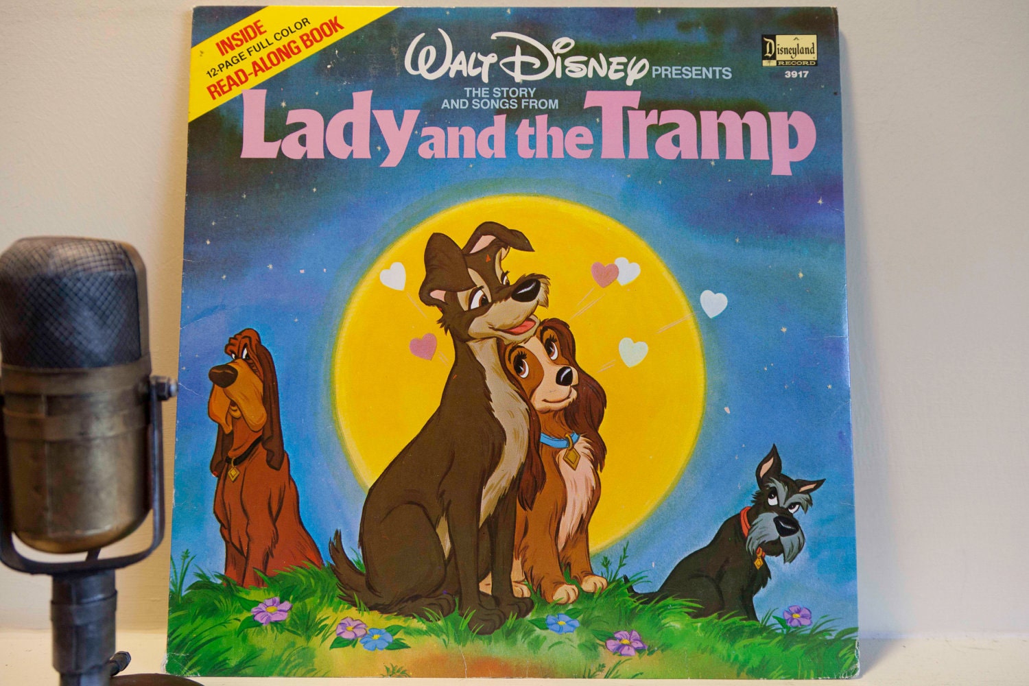 Vintage Vinyl Disney Album LP, Walt Disney - "Lady and the Tramp"(Original 1980 Disneyland Records with read along book in gatefold)