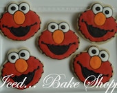 Sesame Street  Elmo Birthday Hand Iced Sugar Cookie Assortment - 1 Dozen