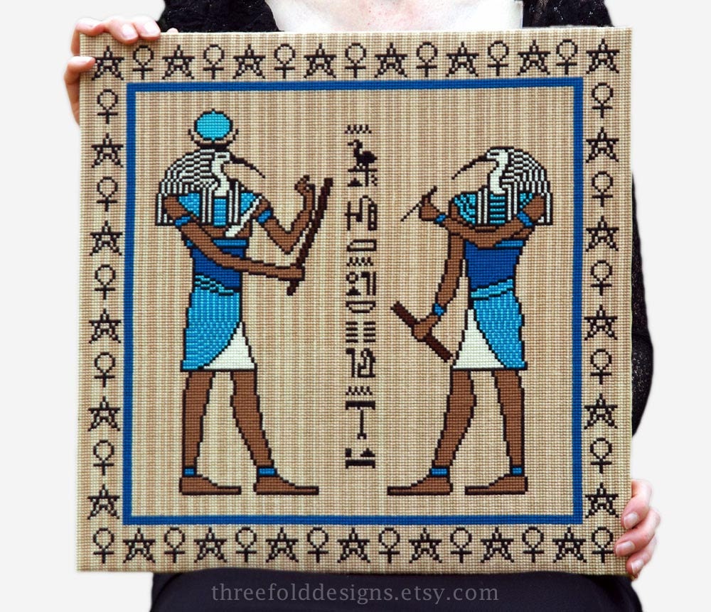 Egyptian Cross Stitch Kit Thoth Mythology