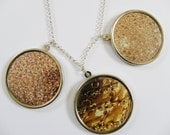 One of a kind collage necklace-earth colors beads