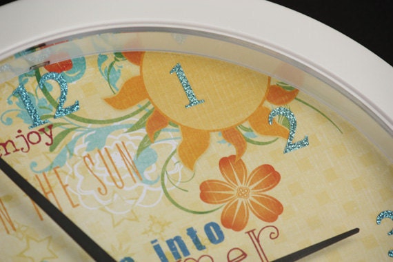 Wall clock, bright, sunny, summer wall clock