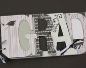 Graduation gift, scrapbook for grad, chipboard word mini album for graduate