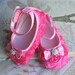 Pink Satin Rosette Baby Crib Shoes Flower Girls Clothing Accessories