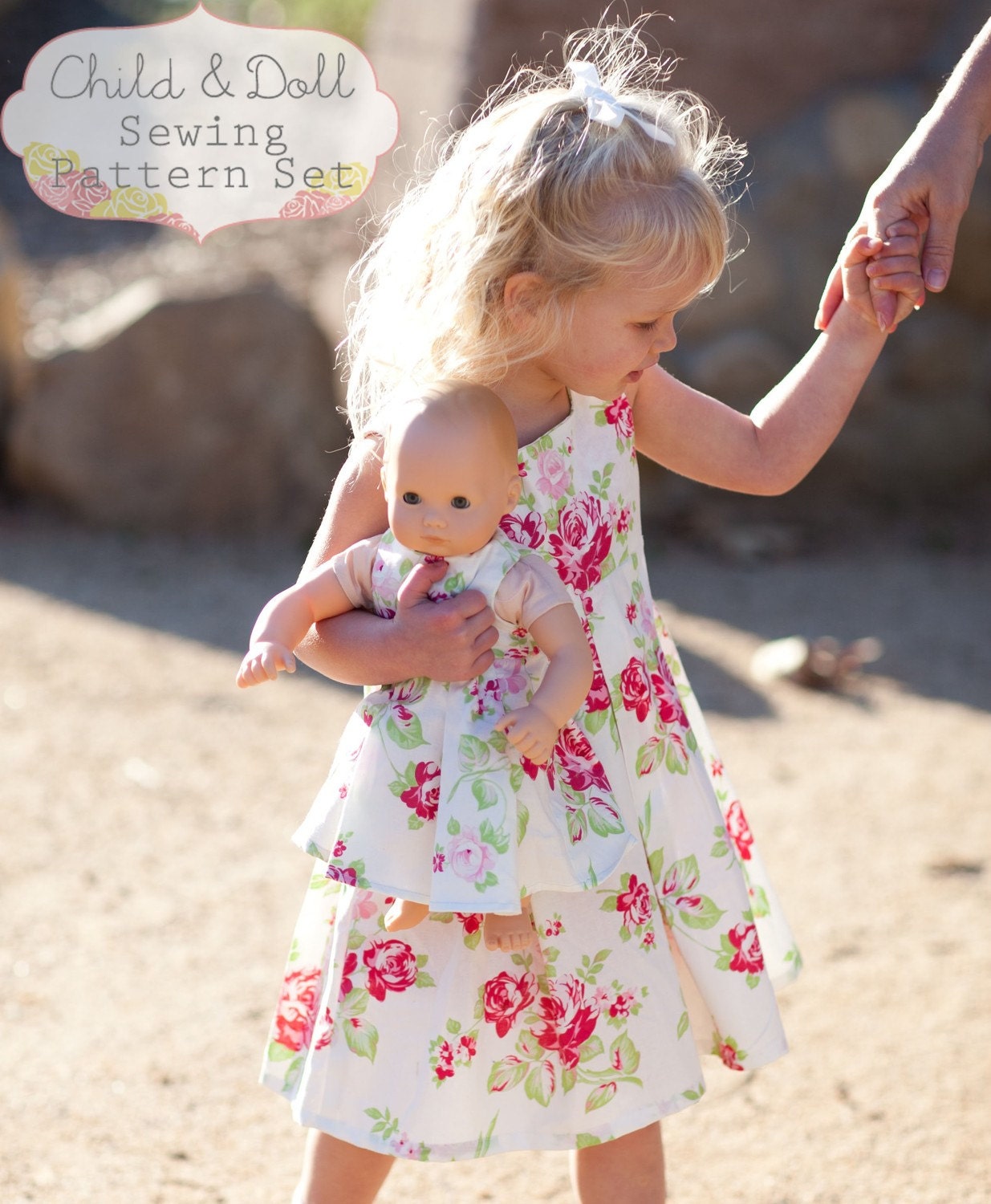 INSTANT DOWNLOAD- Gia Child and Doll Pleated Dress PDF Sewing Pattern set and Tutorial