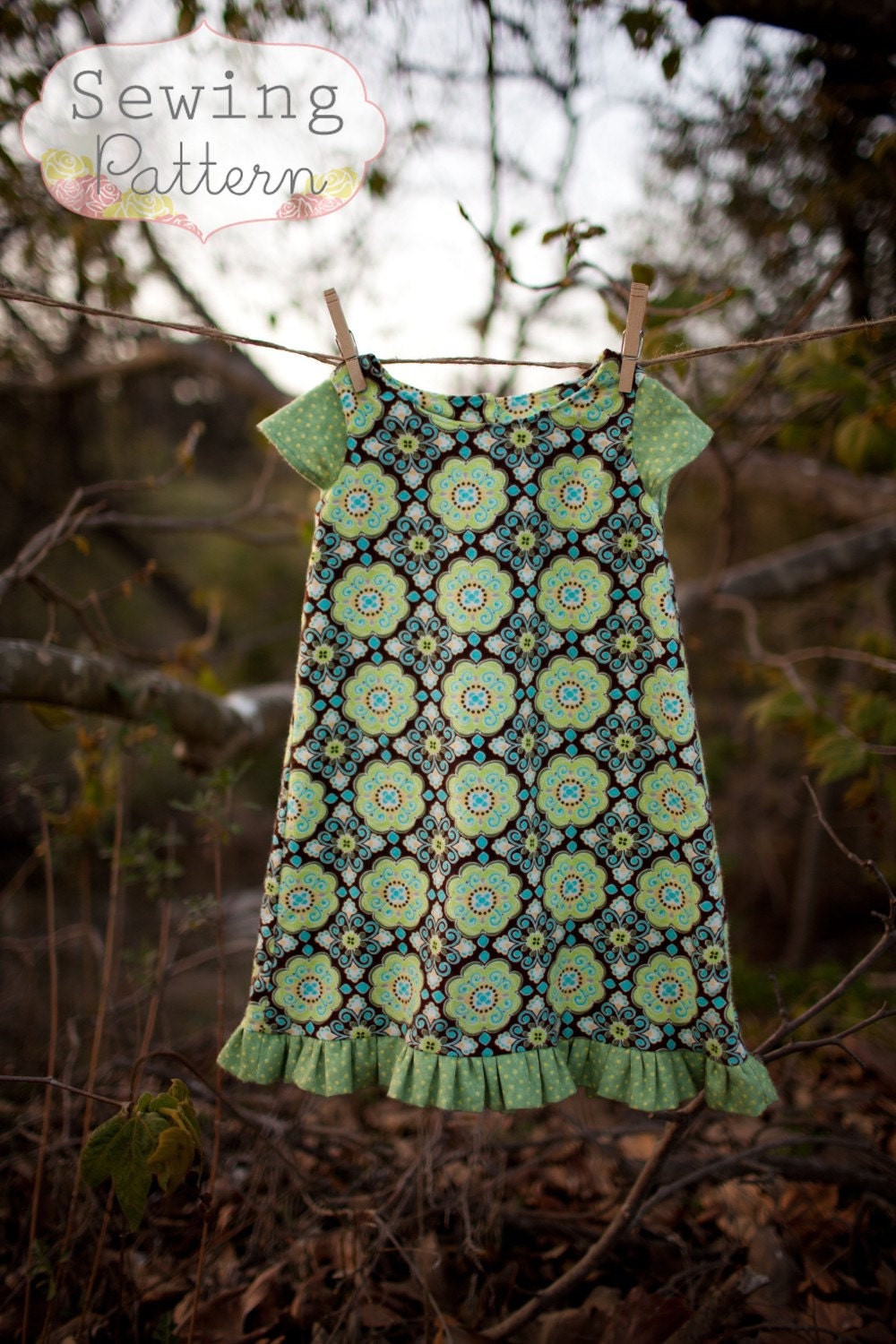 Clara Nightgown (Sizes 2t to 6) Sewing PDF pattern and Tutorial