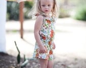 INSTANT DOWNLOAD- Saffron Romper (Size 12/18 months to Size 7) PDF Sewing Pattern and Tutorial